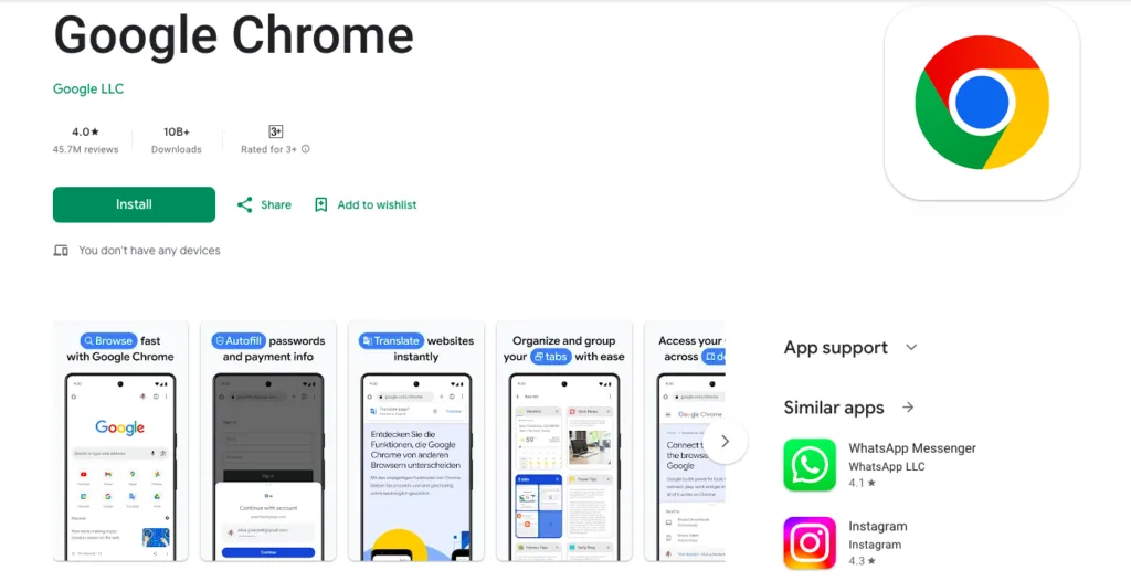 chrome browser